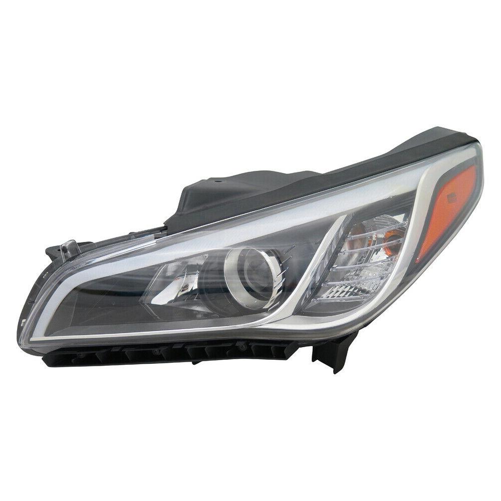 Фара ліва галоген з LED смужкою USA Hyundai Sonata 2015-2017 (92101-C2050), аналог