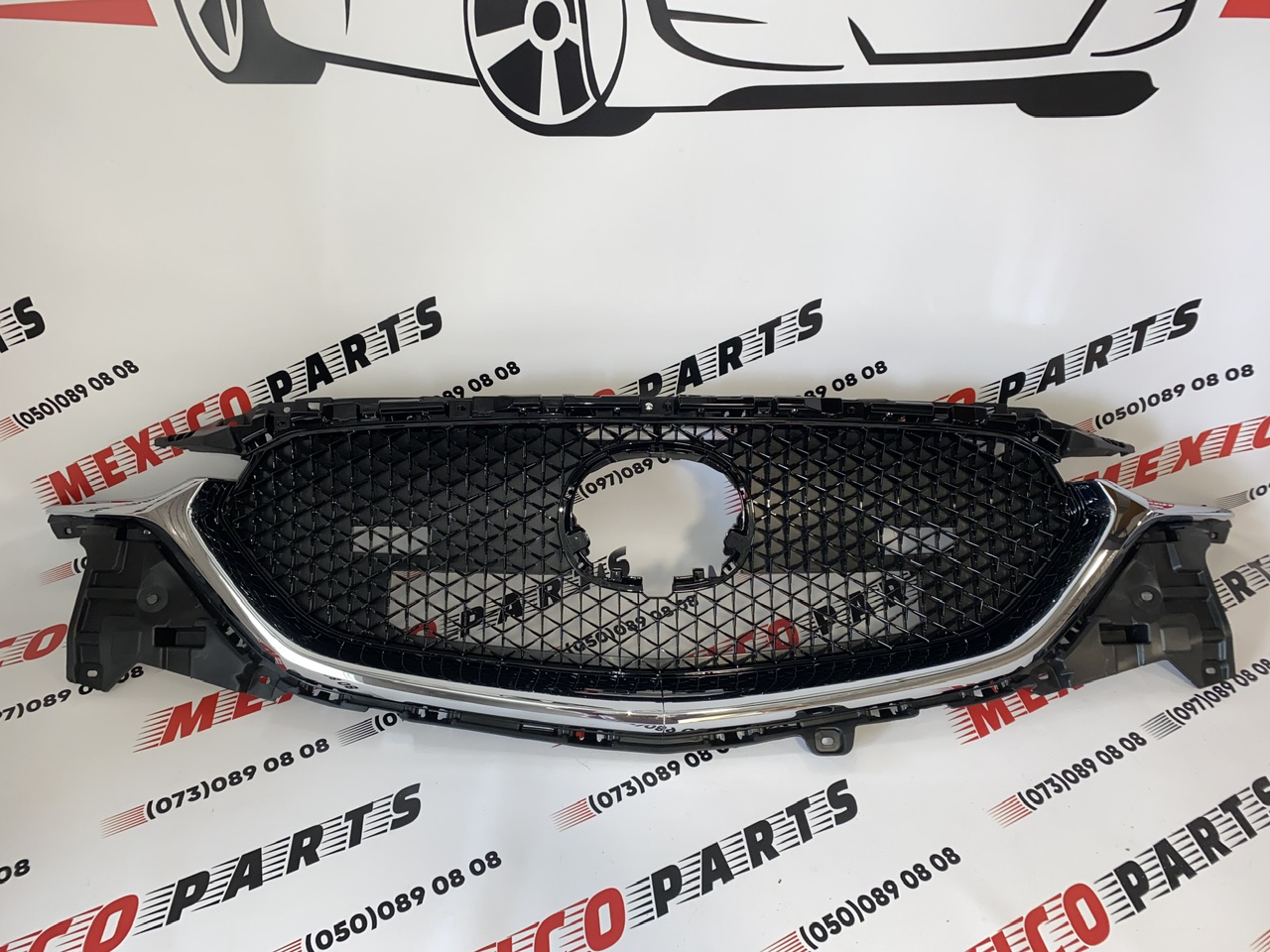 Решётка радиатора в сборе с хромом  Mazda CX5 2017-2020 (KB8D-50-710J), аналог