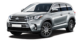 Решітка переднього бампера під камеру хром Toyota Highlander 2017-2019 (531020E090 ), аналог